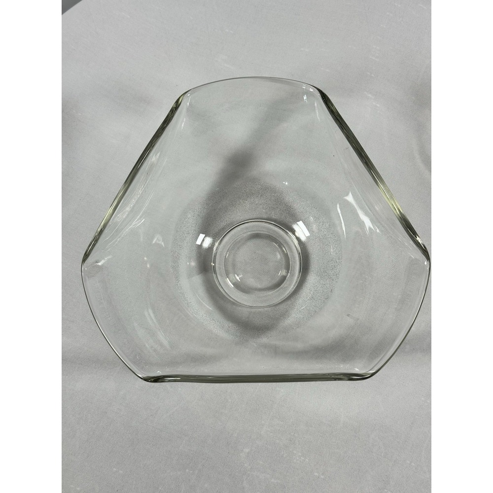 Vintage Indiana Glass Tri-Top Clear Glass‎ Serving Bowl